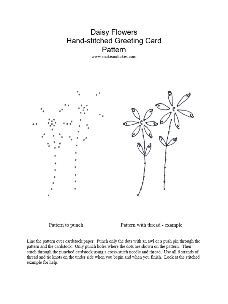 Daisy Stitched Pattern | PDF