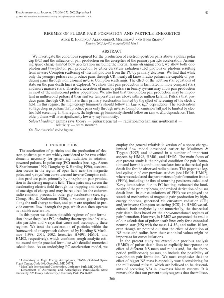 Alice K. Harding, Alexander G. Muslimov and Bing Zhang - Regimes of ...