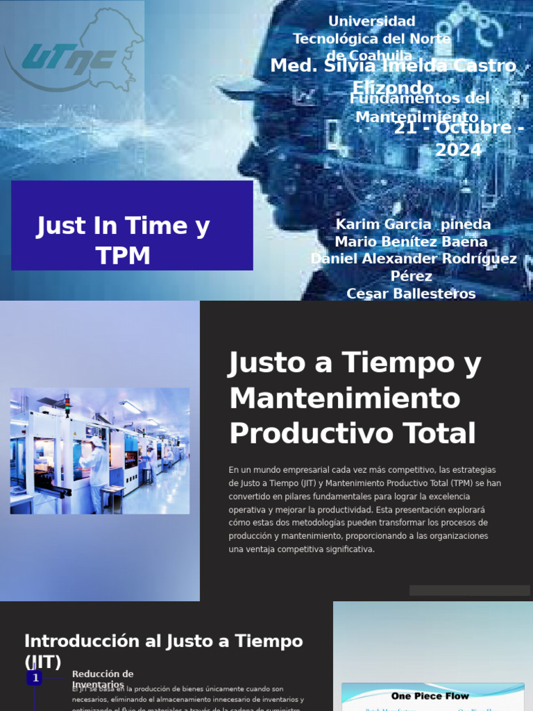 Just in Time y TPM - PPTX - 20241022 - 104315 - 0000 | PDF | Lean ...