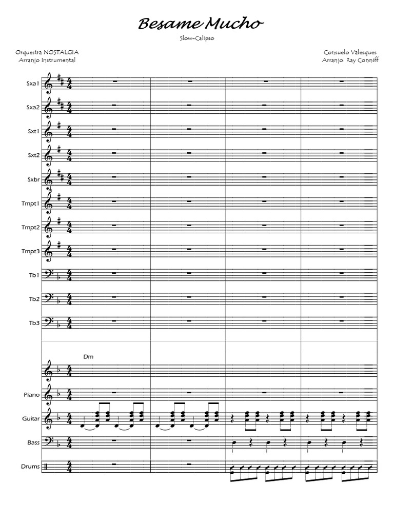 Partition Bésame Mucho Ray Conniff | PDF