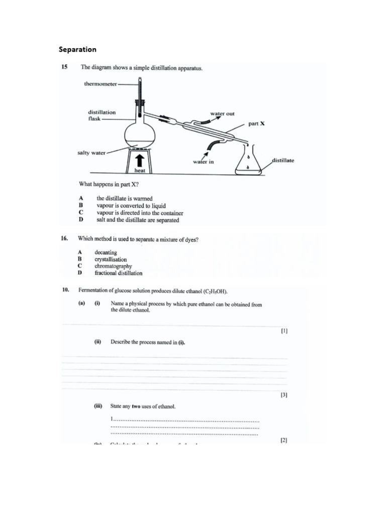 Separation Methods Test | PDF