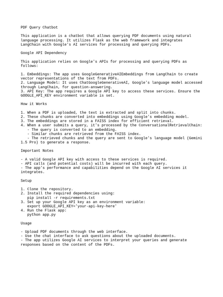 PDF Query Chatbot with Google AI | PDF