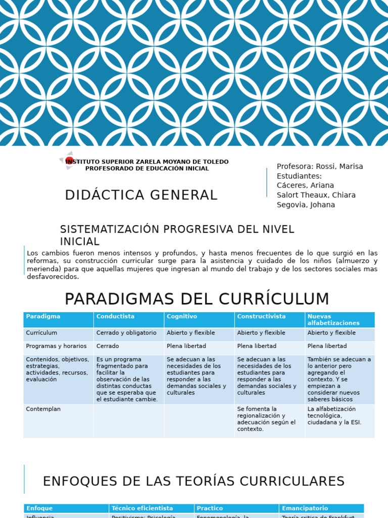 Didáctica General | PDF | Plan de estudios | Maestros