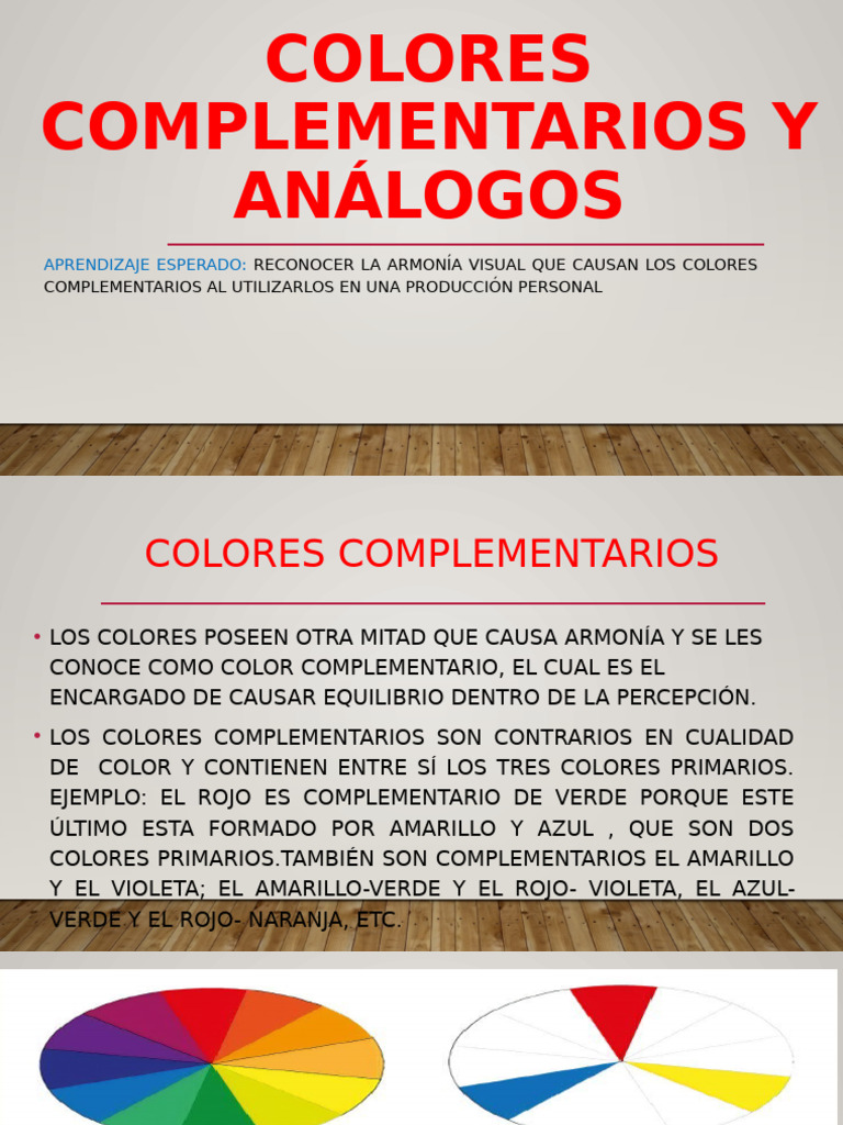 COLORES COMPLEMENTARIOS Y ANÁLOGOS (Autoguardado) | PDF