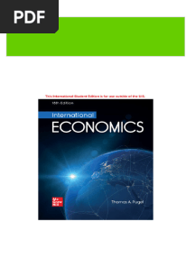 International Economics 18th Edition Thomas Pugel 2024 Scribd Download