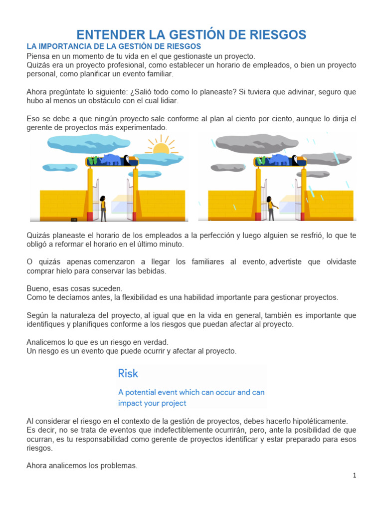 Gestión de Riesgos en Proyectos | PDF | Riesgo | Probabilidad