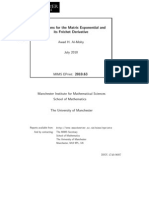 Algorithms For The Matrix Exponential and Frechet Derivative