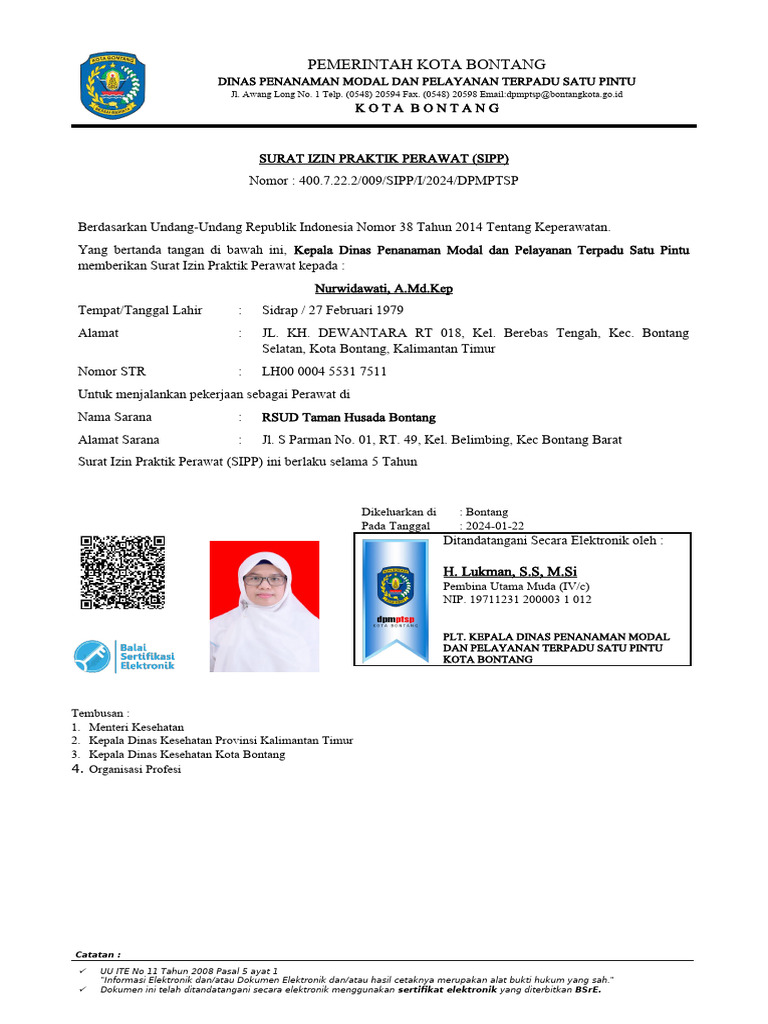 Surat Ijin Praktek | PDF