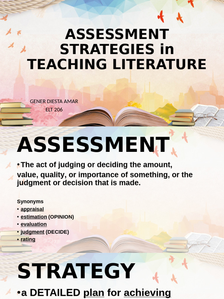 Assessment Strategies in Teaching Lit Elt206 | PDF | Rubric (Academic ...