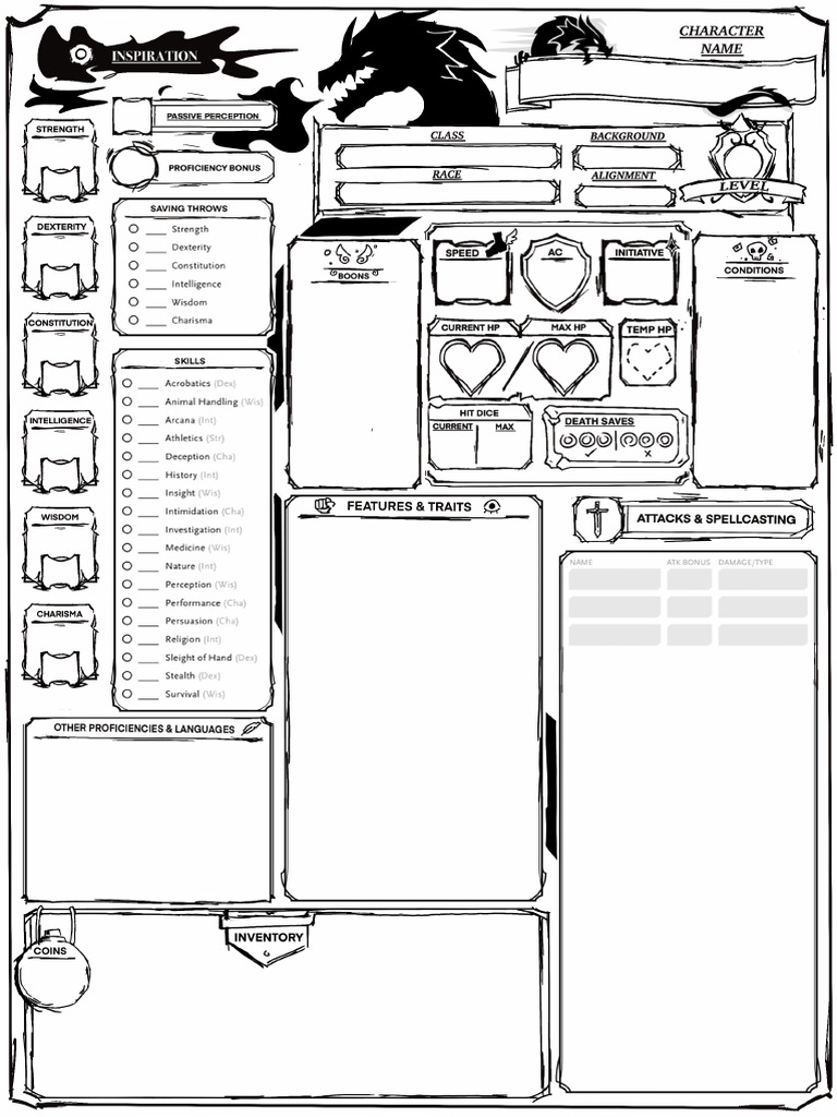 DND Charasheet | PDF