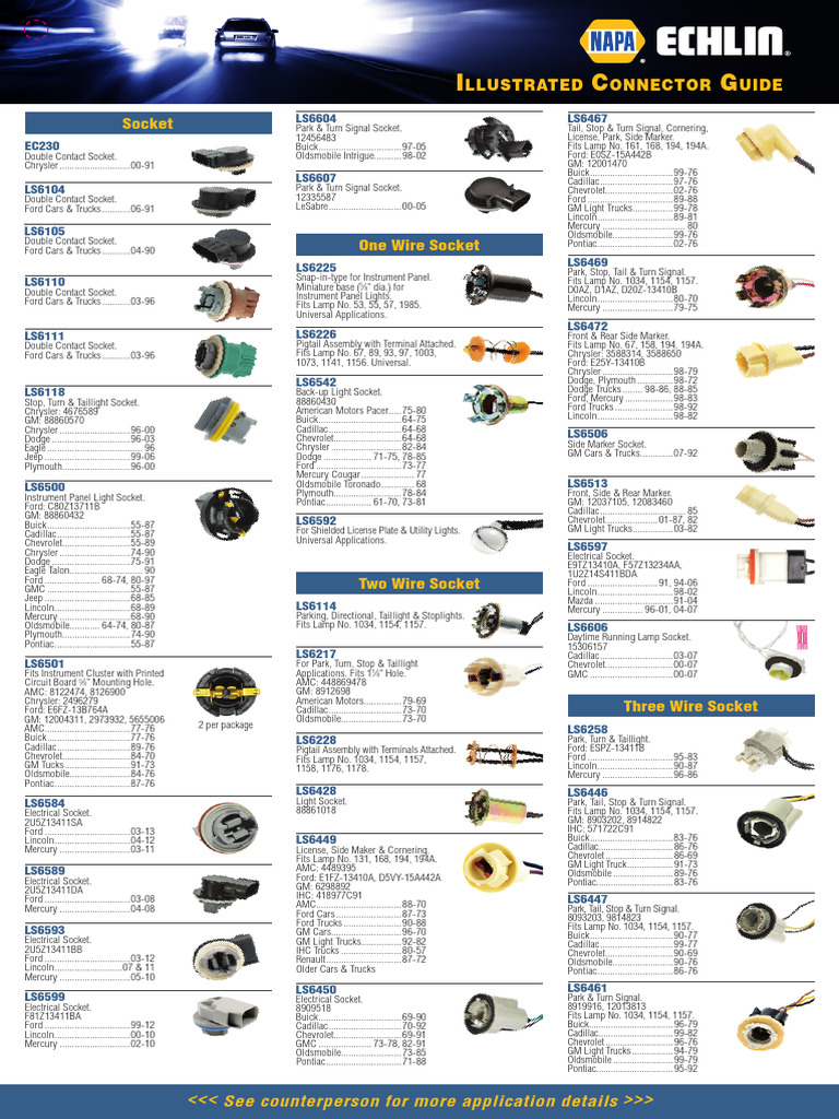 Automotive Light Socket Guide | PDF | General Motors | Buick