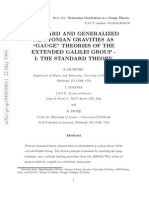 Standard and Generalized Newtonian Gravities As "Gauge" Theories of The Extended Galilei Group - I: The Standard Theory