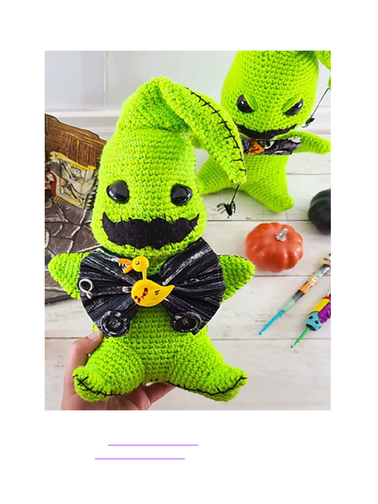 Free Oogie Boogie Amigurumi Pattern | PDF | Crochet | Sewing