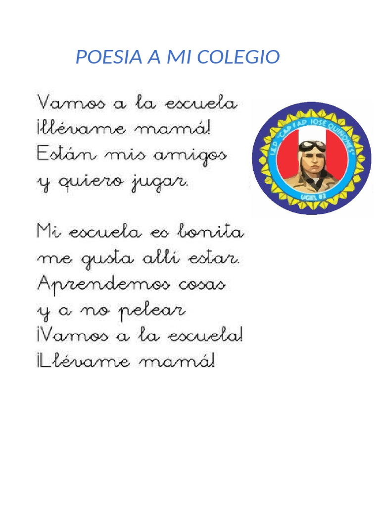 Poesia A Mi Colegio | PDF