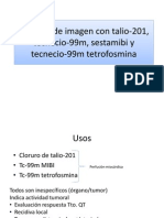 Técnicas de imagen con talio-201, tecnecio-99m,