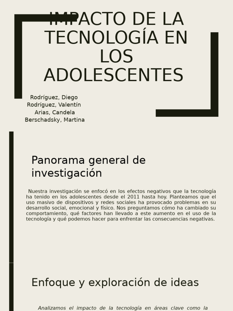 Efectos Negativos de la Tecnología en Adolescentes | PDF | Adolescencia ...