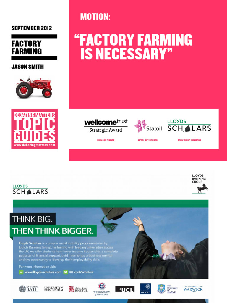 Factory Farming: A Necessary Debate | PDF | Intensive Animal Farming ...