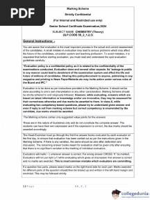 CBSE Class 12 Chemistry Answer Key 2024 Set 1 56 2 1