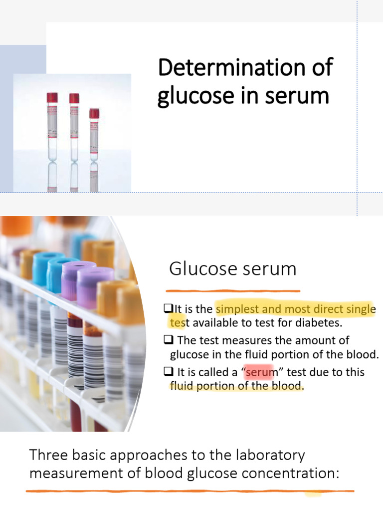 EXPERIMENT 9 Determination of Glucose in Serum | PDF | Glucose ...