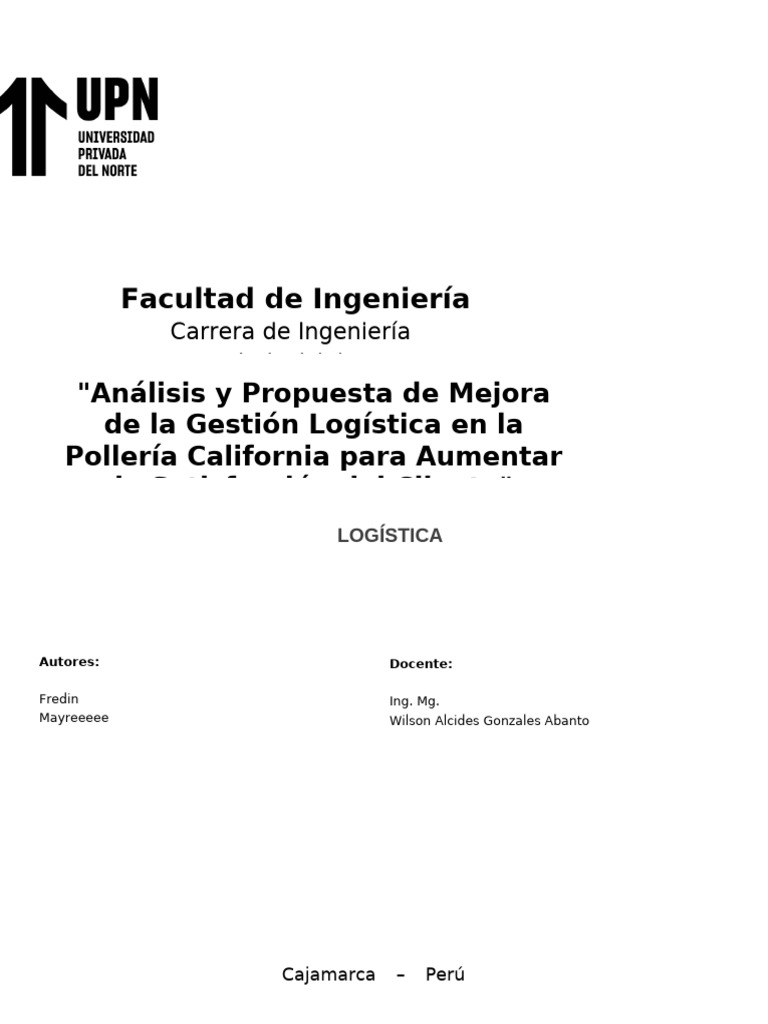 Mejora de Gestión Logística en Pollería | PDF | Logística | Software libre