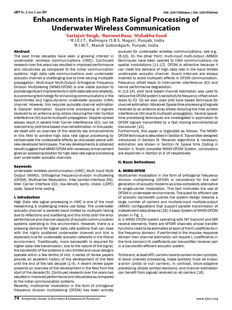 2011-07-IJECT-Enhancements in High Rate Signal Processing of UWC | PDF ...