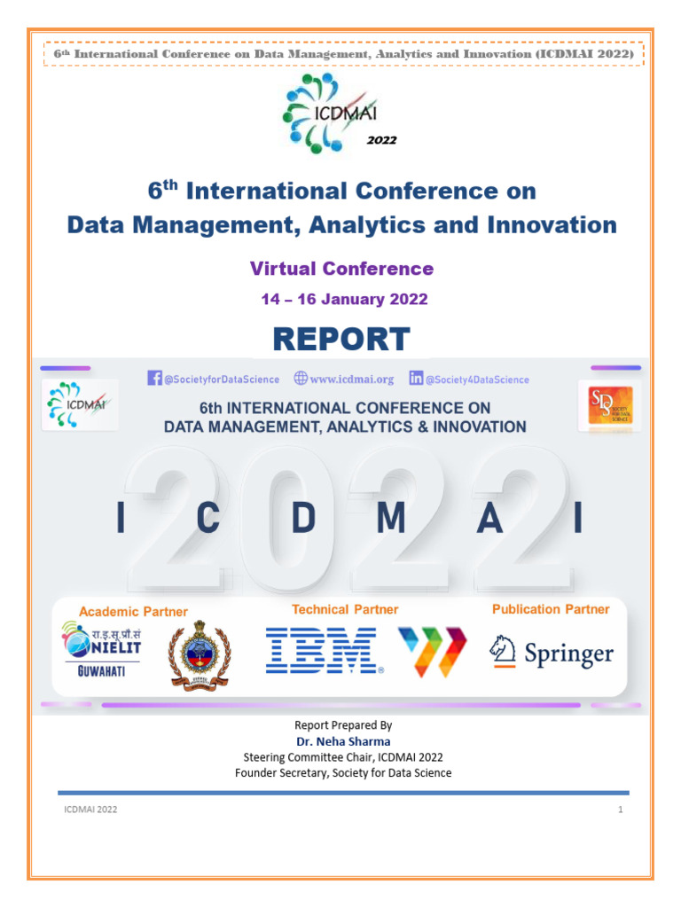 Report Icdmai 2022 | PDF | Machine Learning | Data