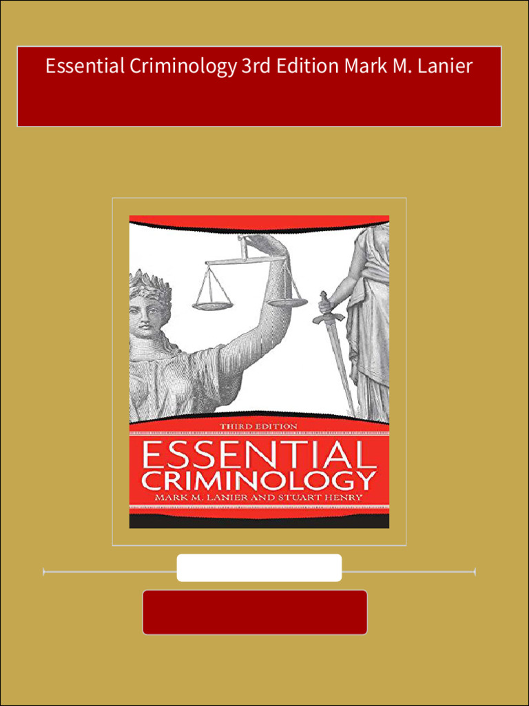 Essential Criminology 3rd Edition Mark M. Lanier 2024 scribd download