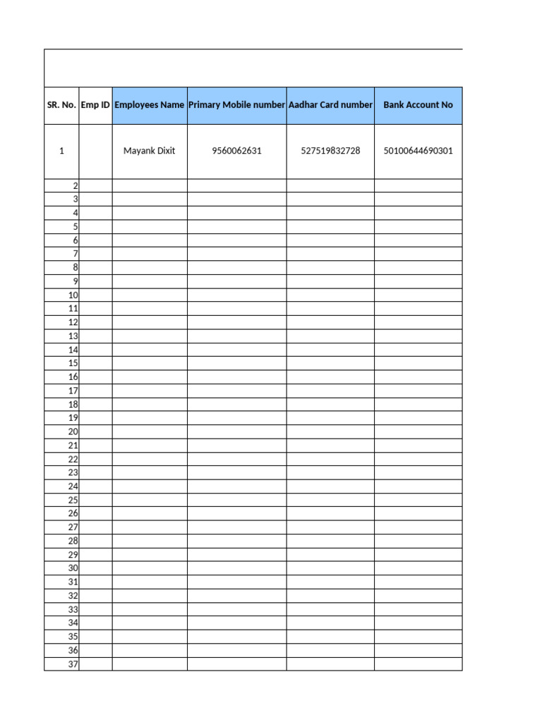 Employee Salary Slip Details | PDF