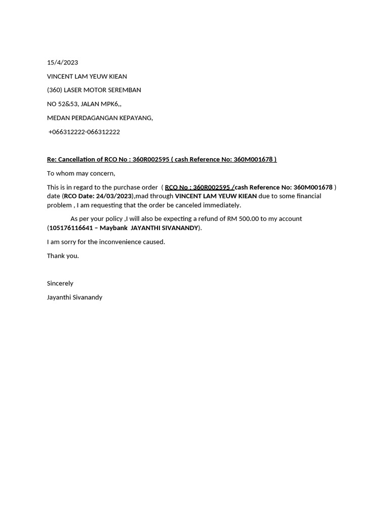 Letter Toyota | PDF | Finance & Money Management