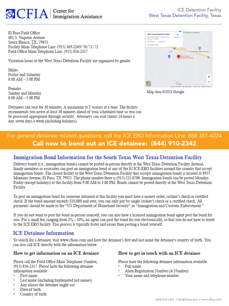 Ice Detention Facility Z TX West Texas Detention Facility | PDF | U.S ...