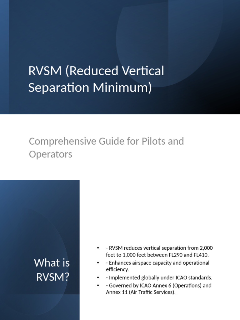 Understanding RVSM for Pilots | PDF | Air Traffic Control | Aviation Safety