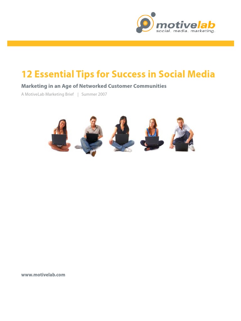 12 Essential Tips For Success in Social Media | PDF