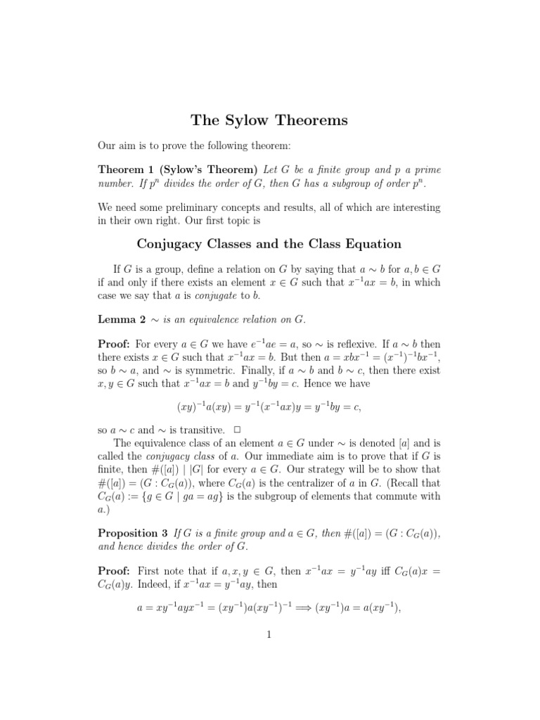 Sylow1 3 pdf mathematical structures algebraic structures