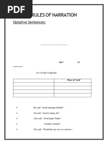 Optative Sentences (Indirect Speech)