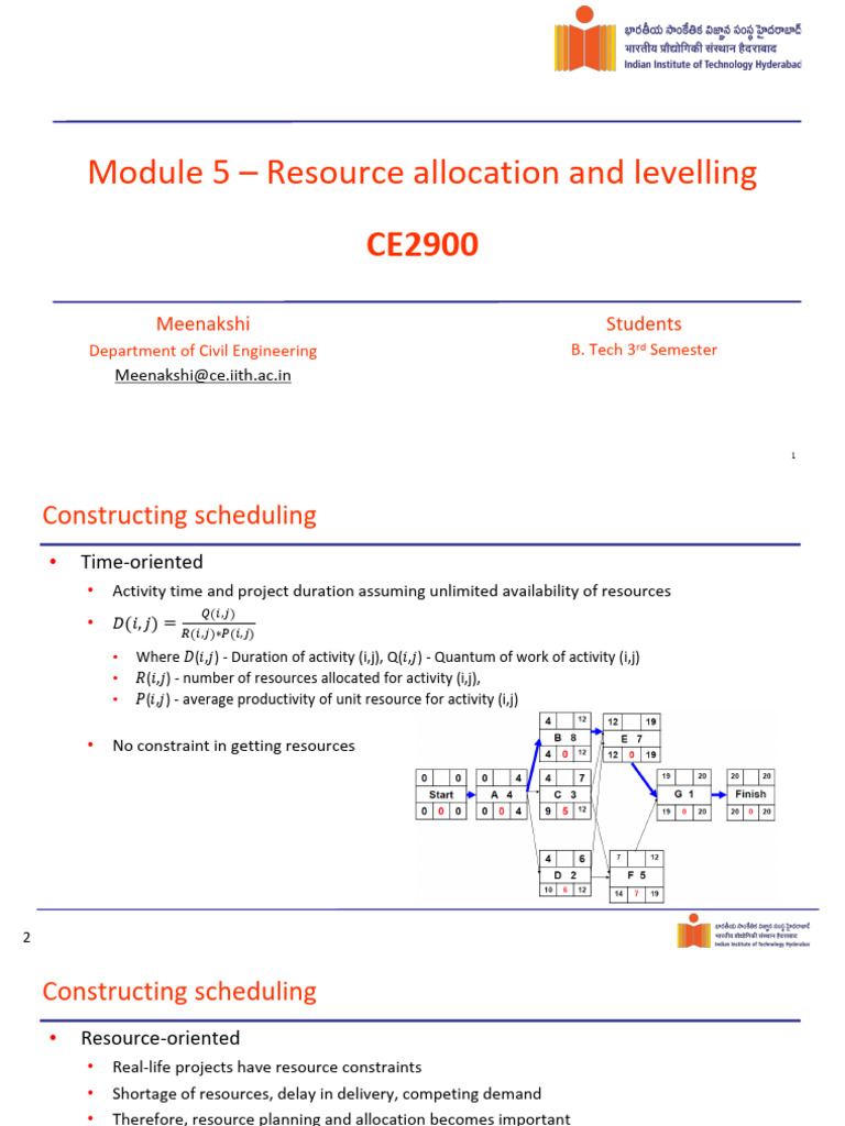 Resource Allocation in Project Management | PDF