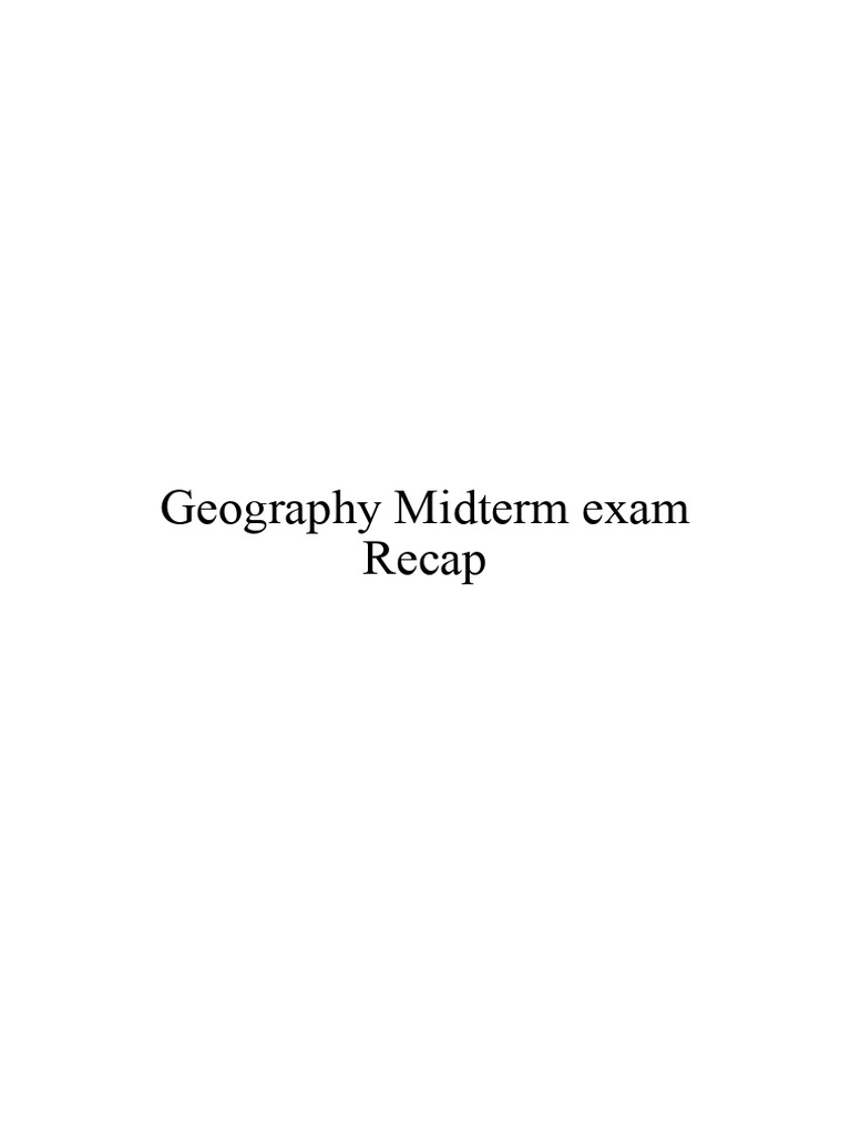 Geography Midterm Exam Study Guide | PDF | Cost Of Living | European Union