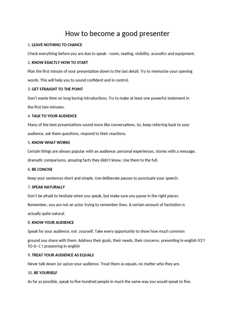 Tips for Effective Presentations | PDF | Laughter