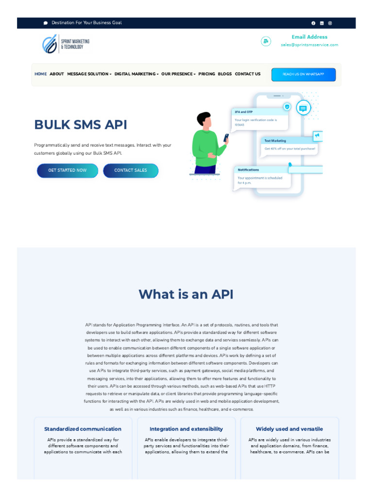 Bulk SMS API Integration in UAE | PDF | Transport Layer Security ...