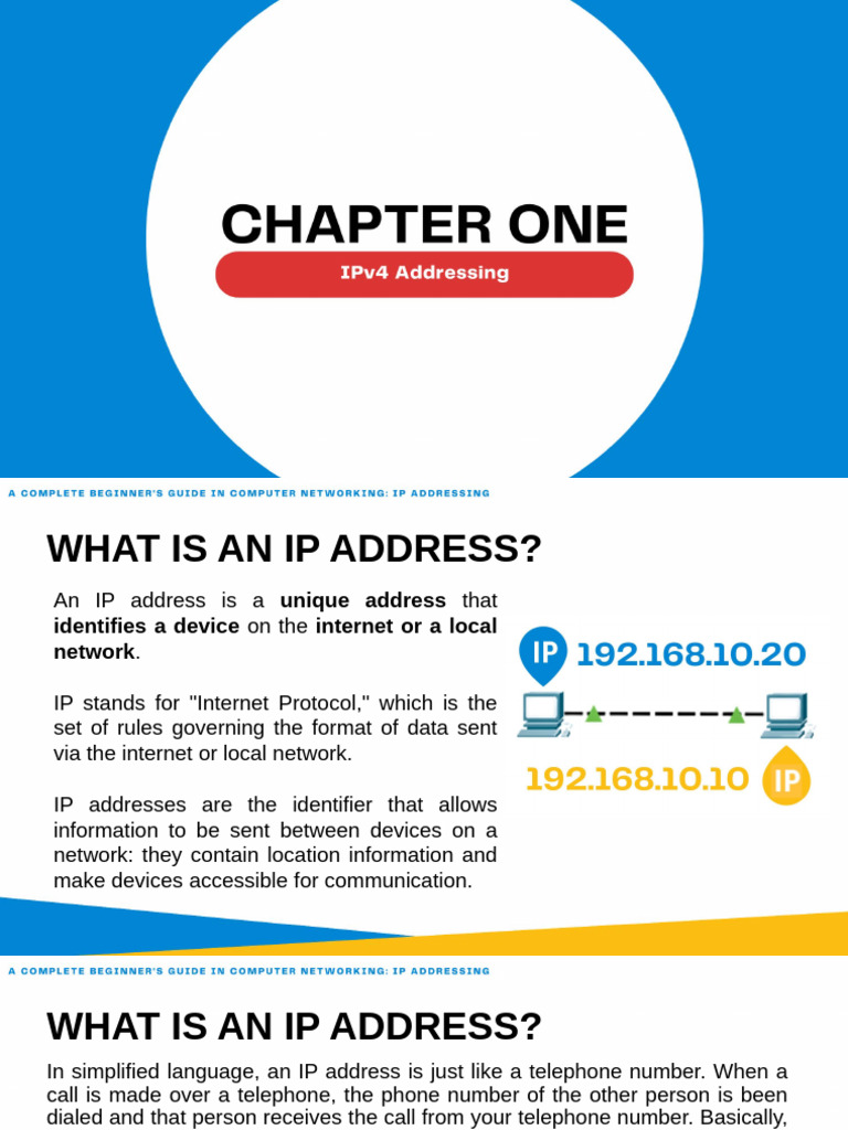 Chapter 1 | PDF | Ip Address | I Pv6