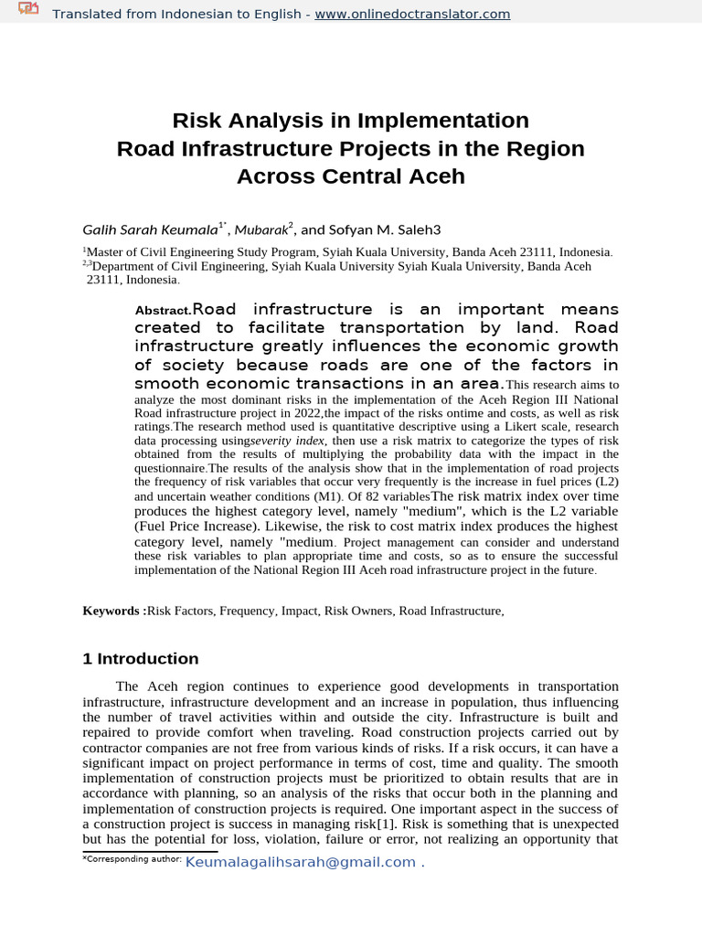 Paper Kualitatif.id.En | PDF | Risk | Risk Management