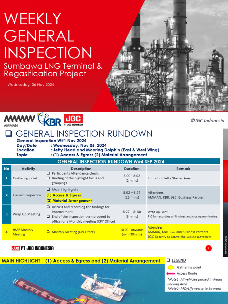 Sumbawa LNG Terminal Inspection Report | PDF | Liquefied Natural Gas ...