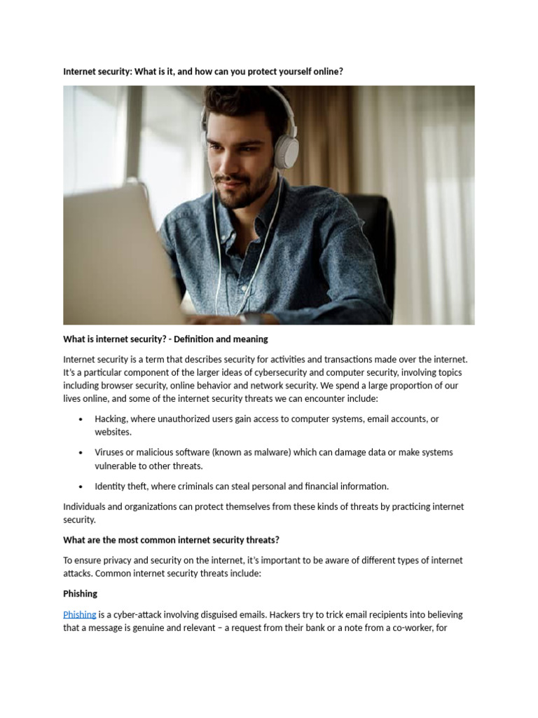 Understanding Internet Security Basics | PDF | Security | Computer Security