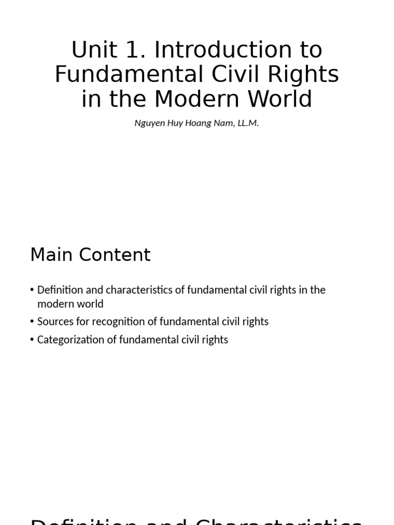 What Are Civil And Political Rights Definition
