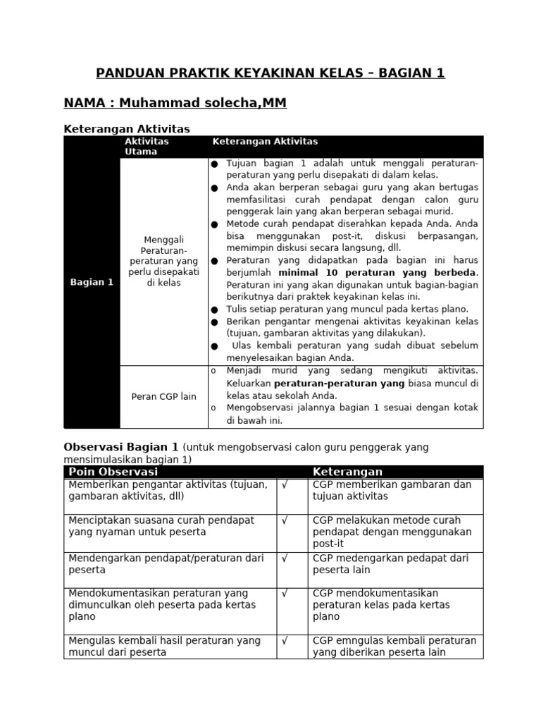 Panduan Praktik Keyakinan Kelas 2023 | PDF