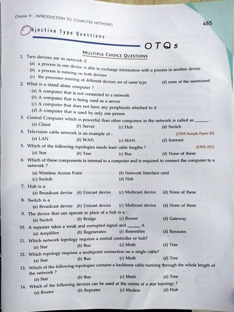 Chapter 9,10 Class 12 | PDF | Network Topology | Computer Network