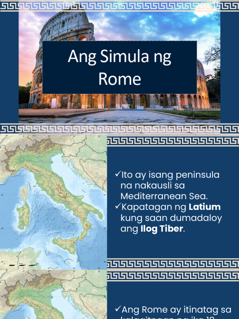 Ang Simula NG Romano at Kabihasnang Romano | PDF