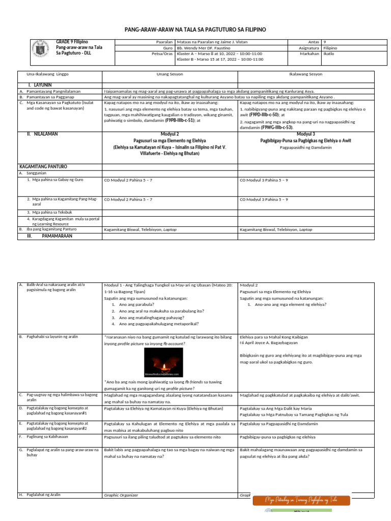 DLL - Week 1 at 2 | PDF