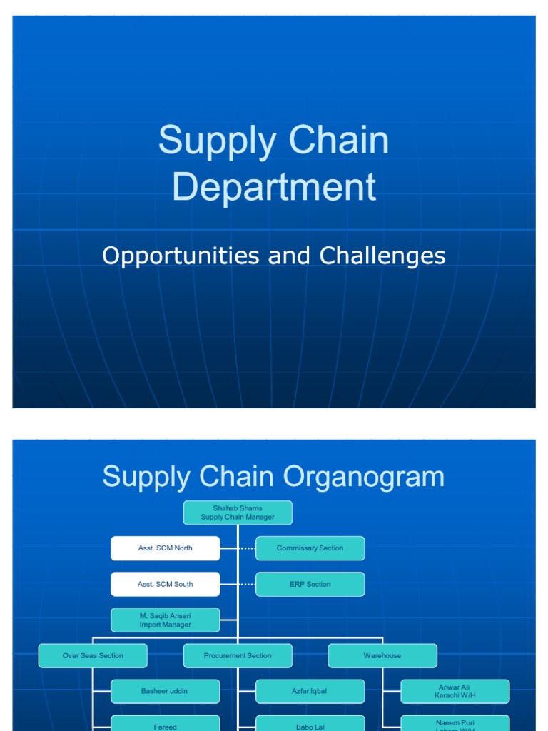 Suuply Chain Department Brief | PDF | Supply Chain | Supply Chain ...