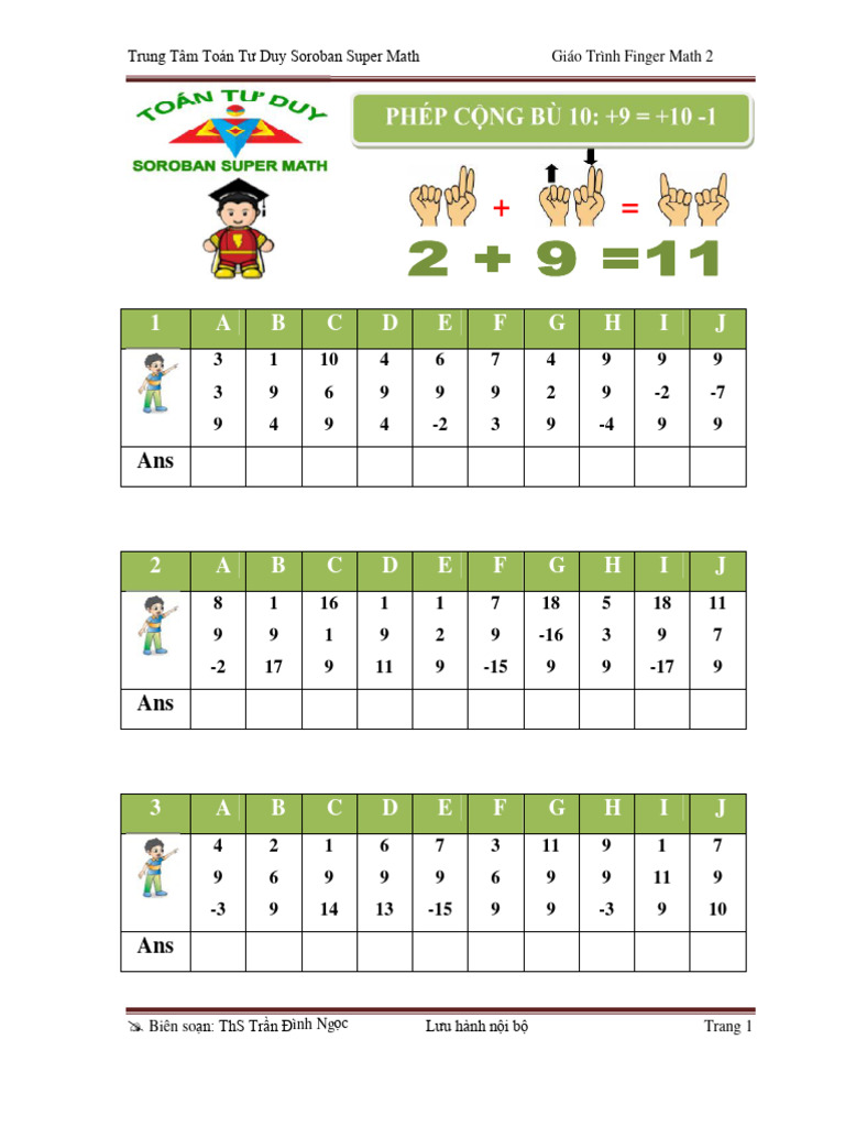 Tai Lieu Finger Math 2 | PDF