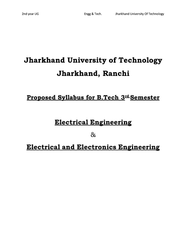 Eee 3RD To 8TH Sem Syllabus | PDF | Engineering | Cognition